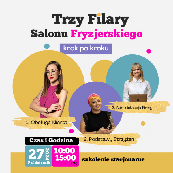 trzy filary salonu fryzjerskeigo